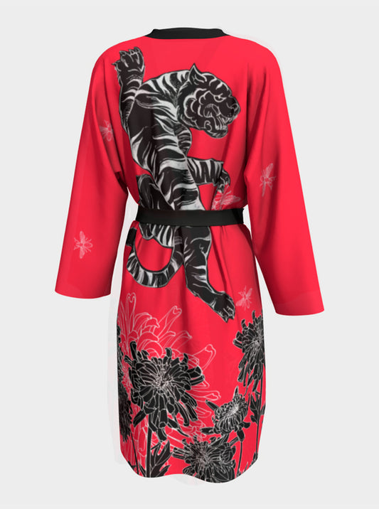 TIGER IN BLOOM Kimono ( Unisex )